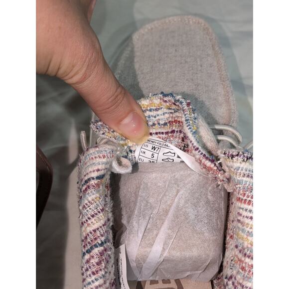 Hey Dude Women’s Wendy Fold Baja Slip-on Boot Size 7 Cream Brown Multicolor - Picture 7 of 12